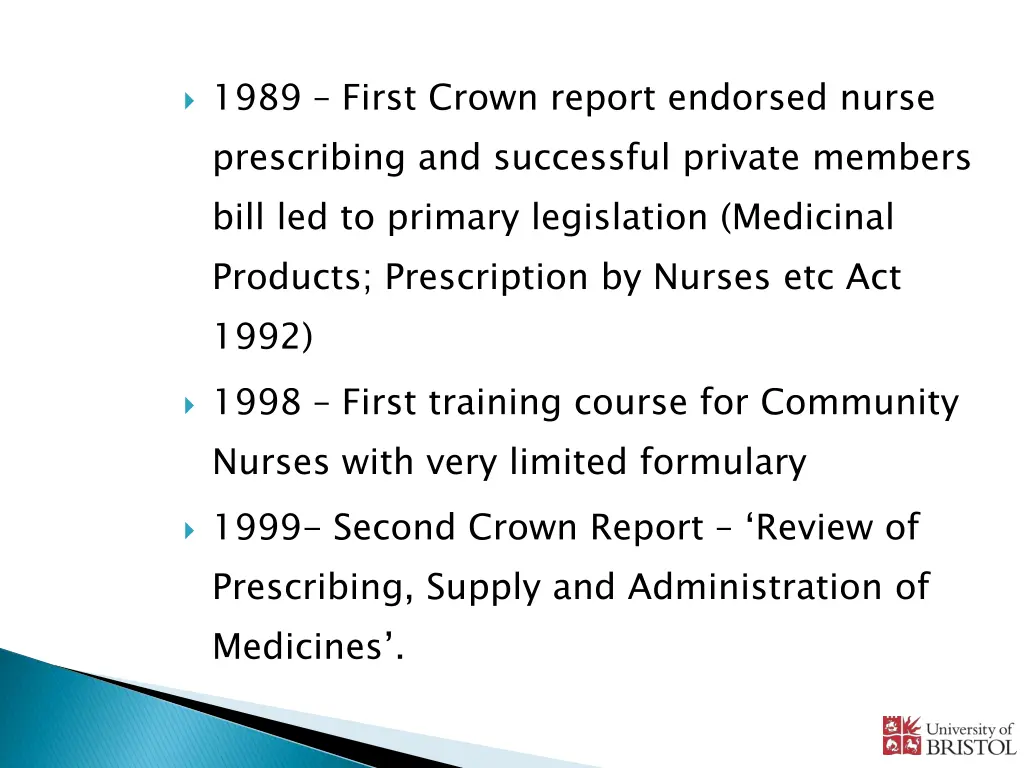 1989 first crown report endorsed nurse