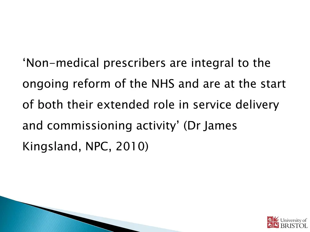 non medical prescribers are integral