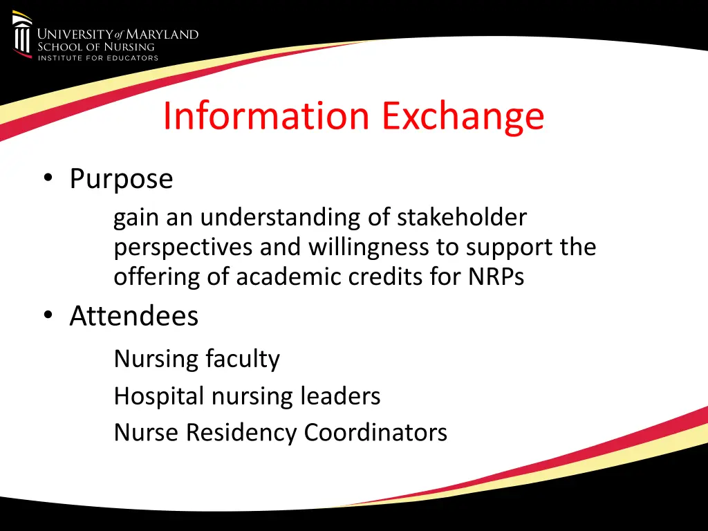 information exchange