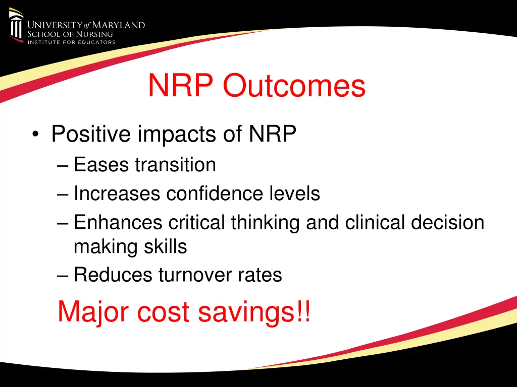 nrp outcomes