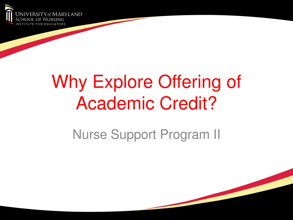 why explore offering of academic credit