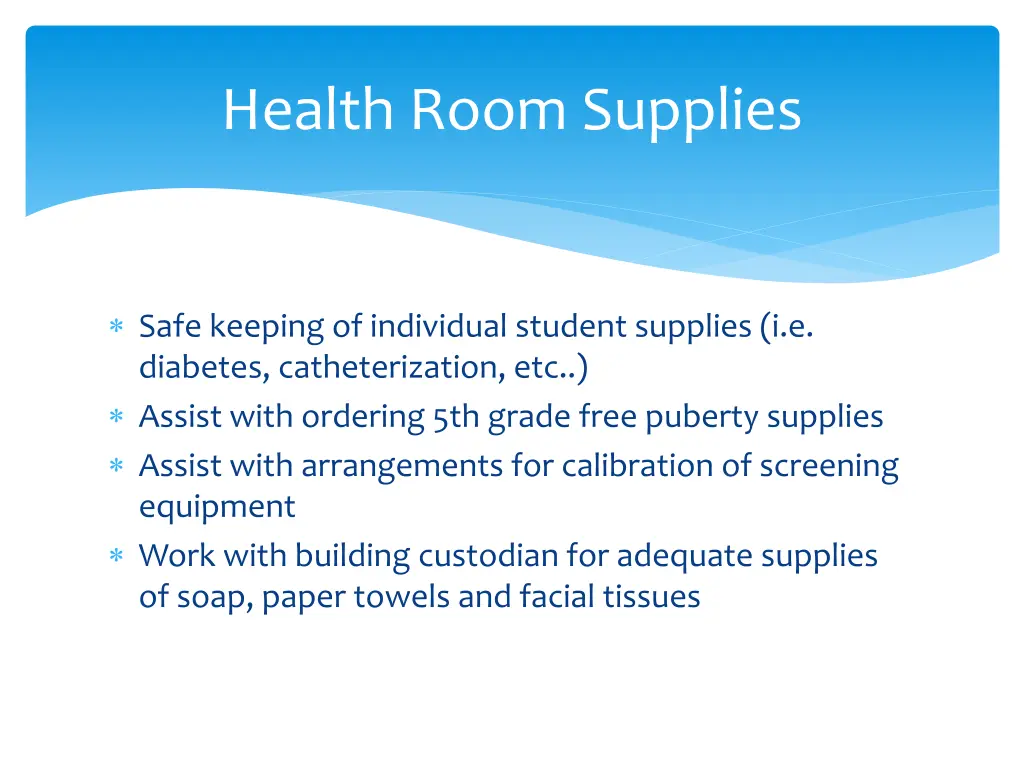 health room supplies 1