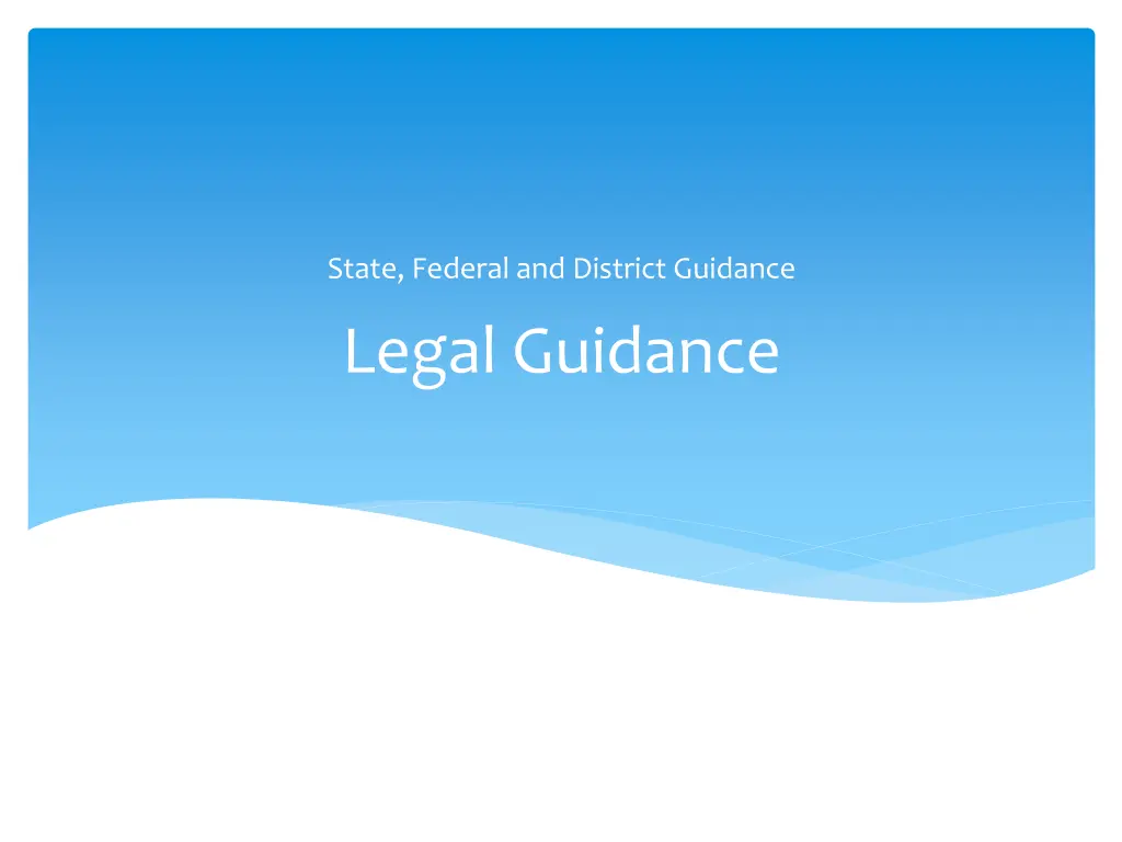 legal guidance