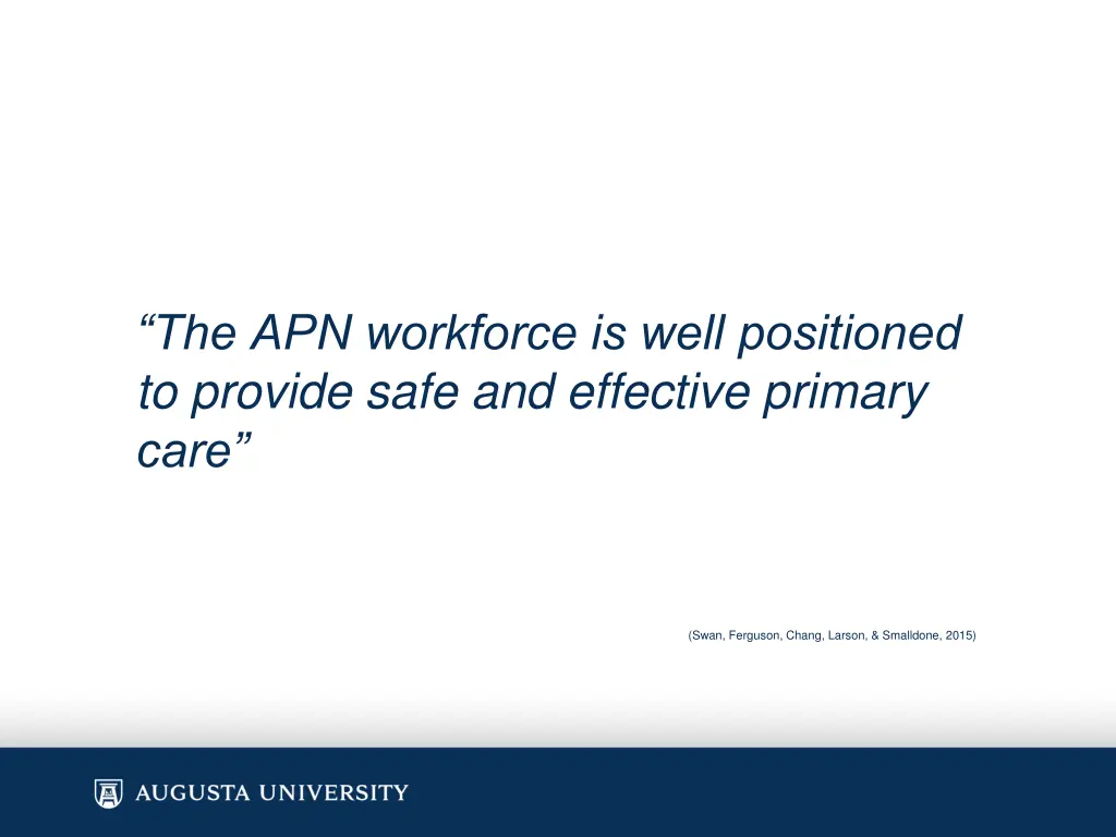 the apn workforce is well positioned to provide