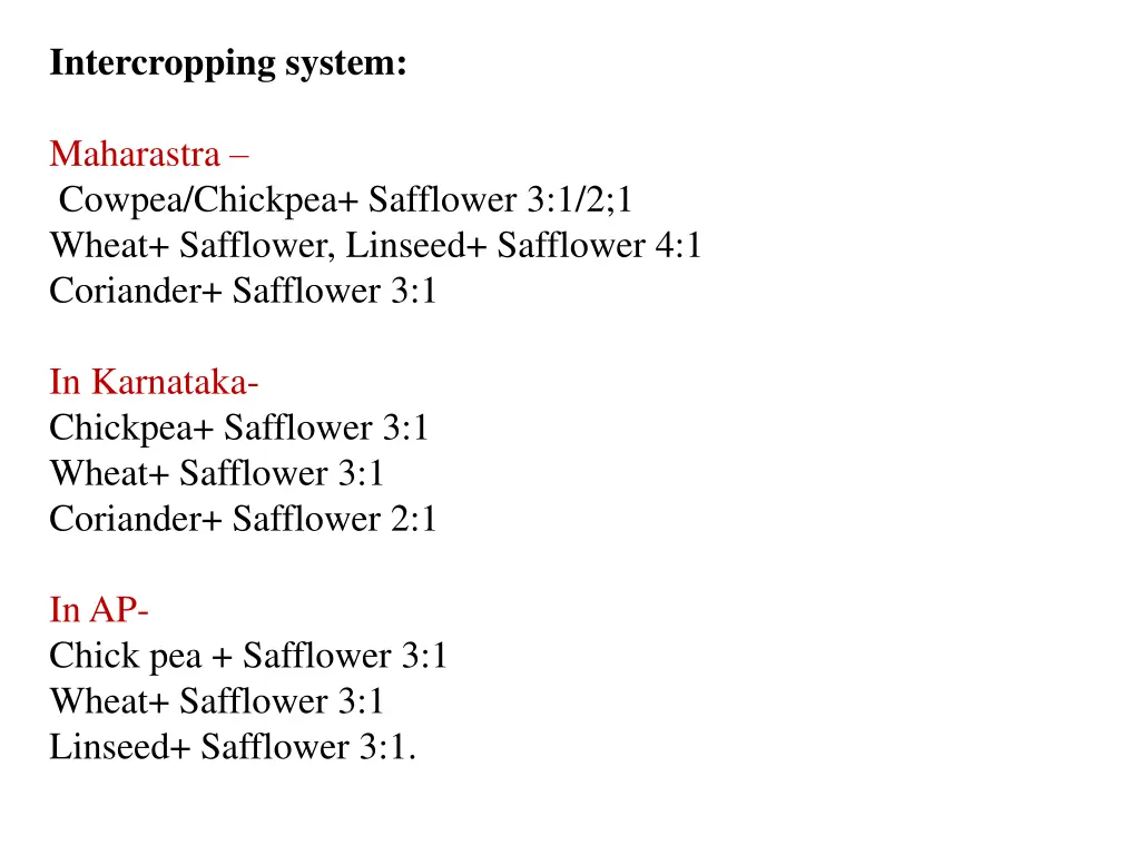 intercropping system