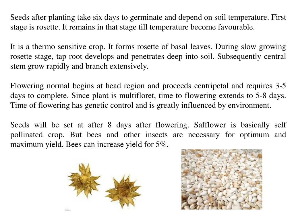 seeds after planting take six days to germinate