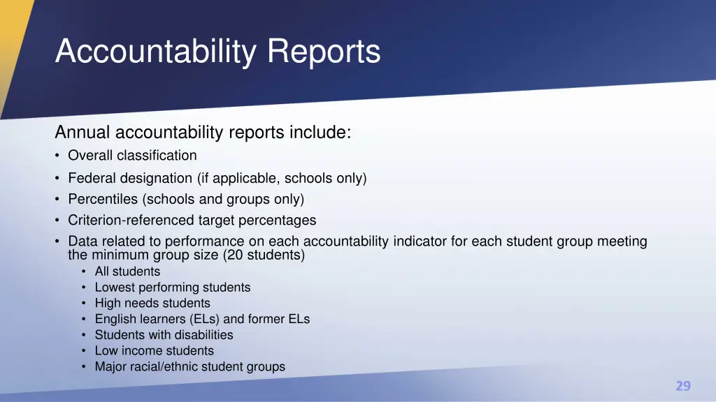 accountability reports