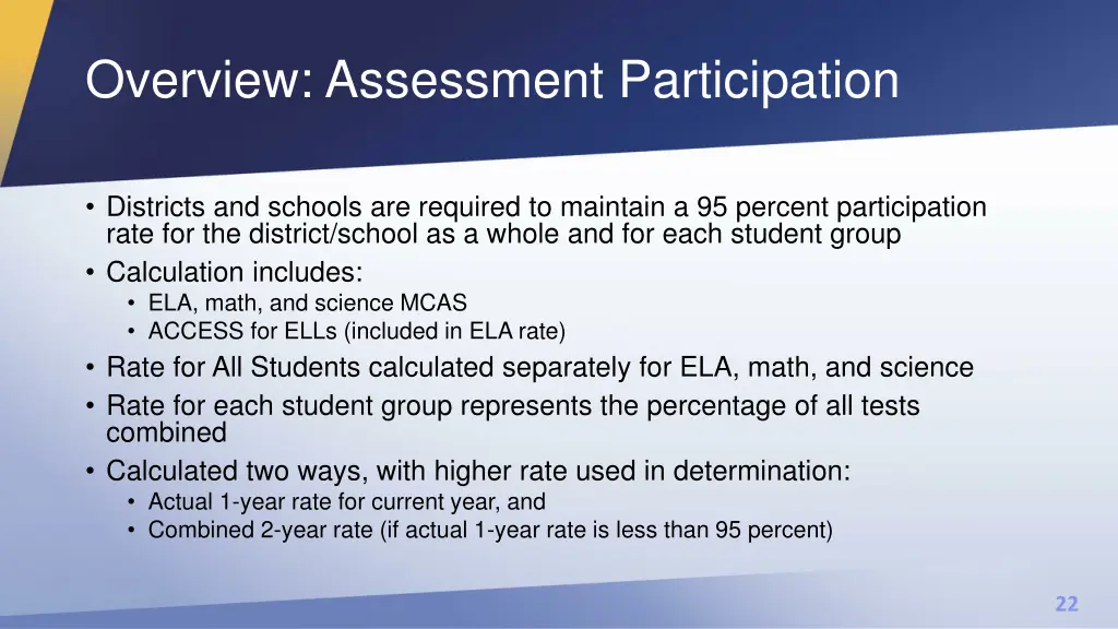 overview assessment participation