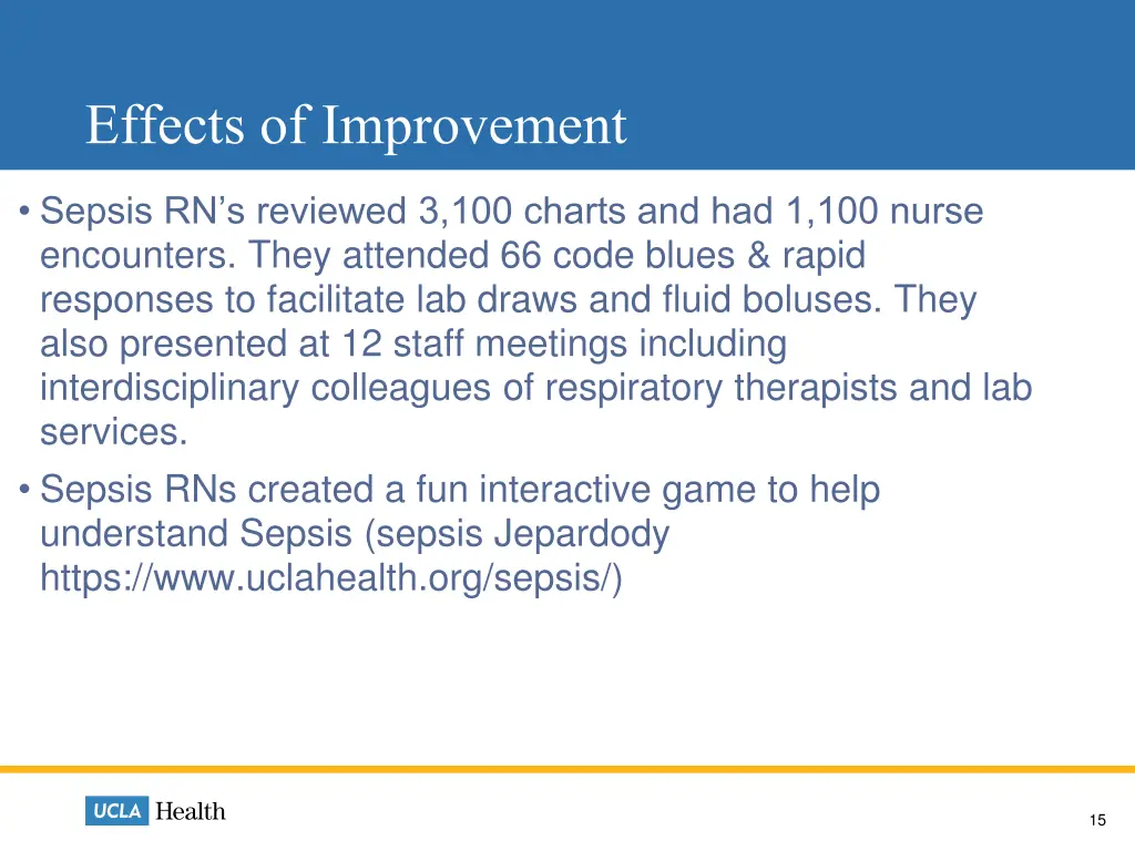 effects of improvement