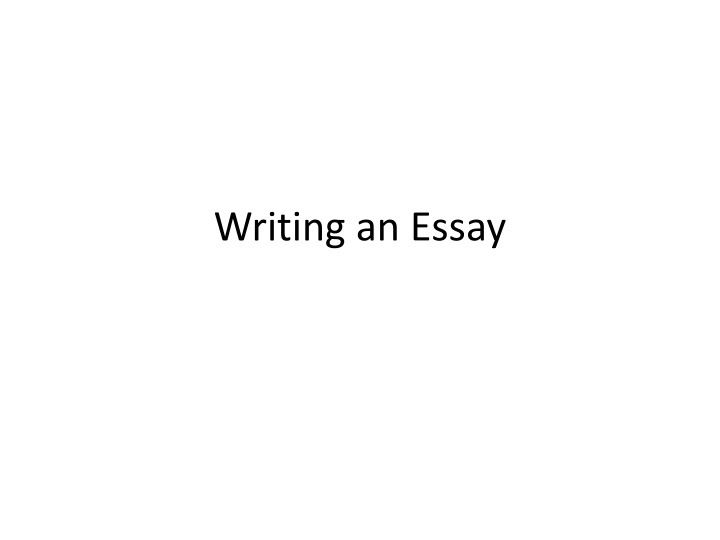 writing an essay