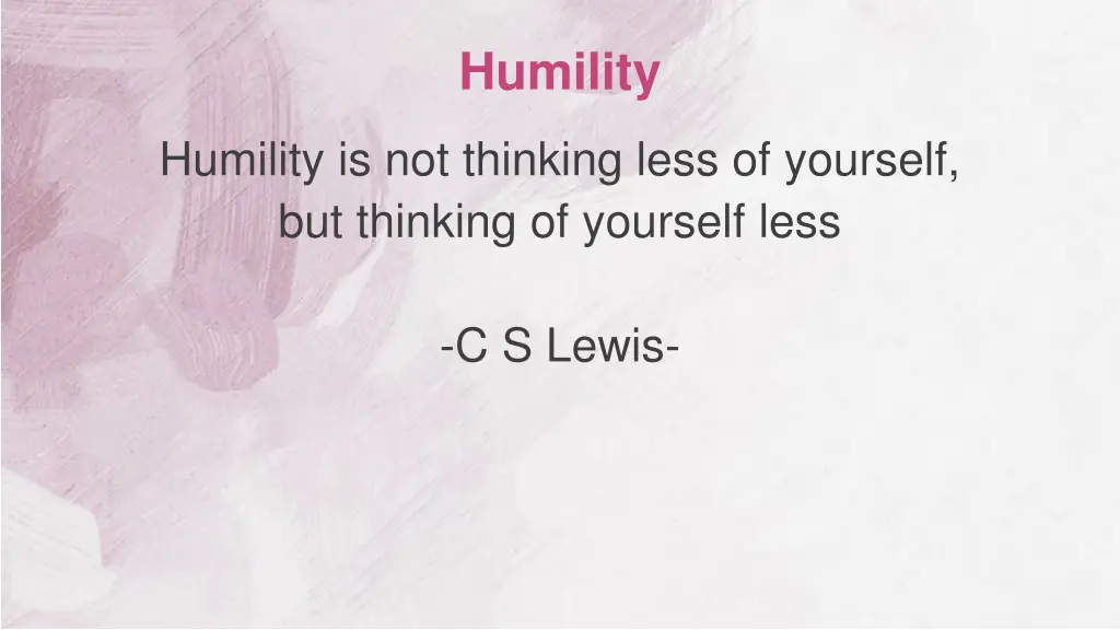 humility