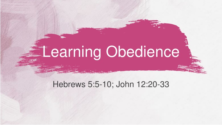 learning obedience