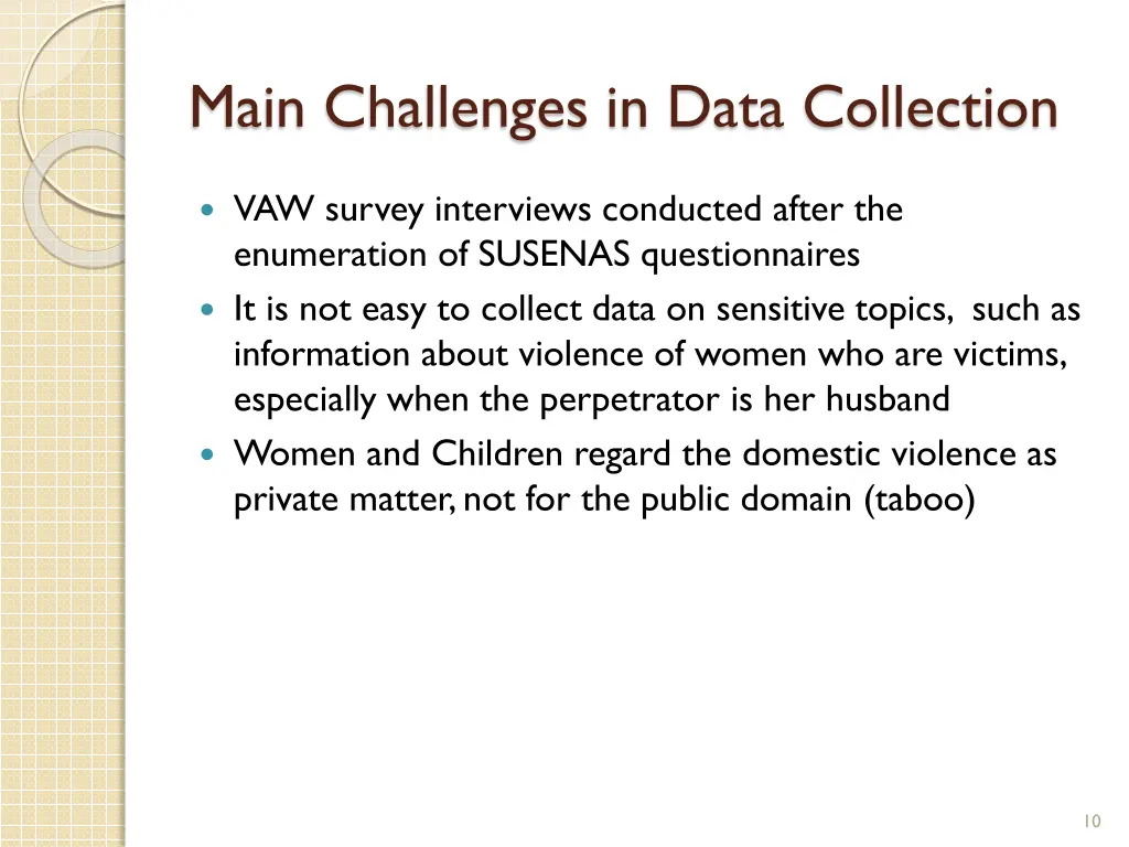 main challenges in data collection