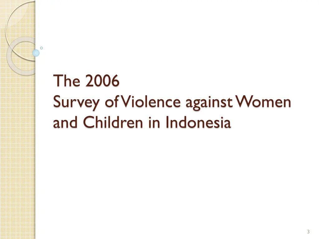 the 2006 survey of violence against women