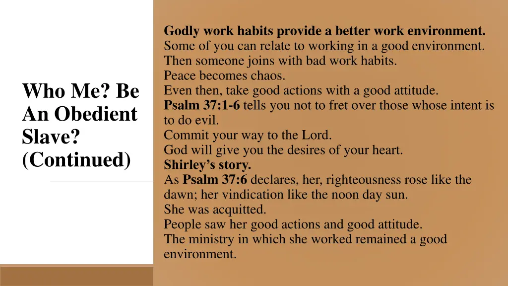 godly work habits provide a better work