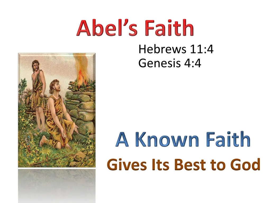 hebrews 11 4 genesis 4 4