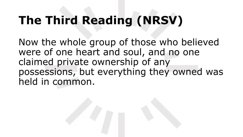 the third reading nrsv