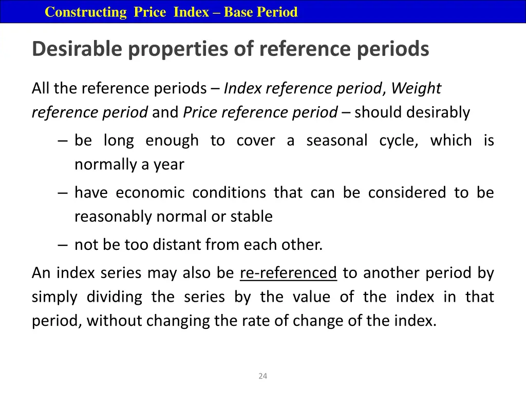 constructing price index base period 1