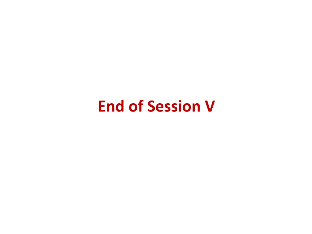 end of session v