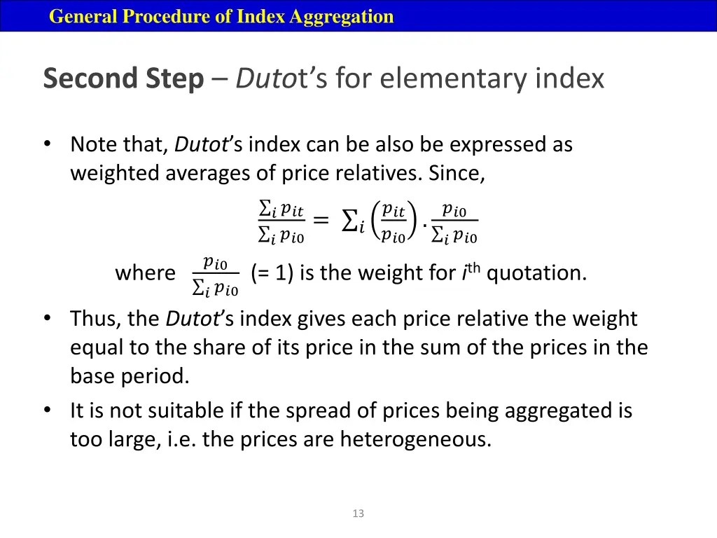 general procedure of index aggregation 10