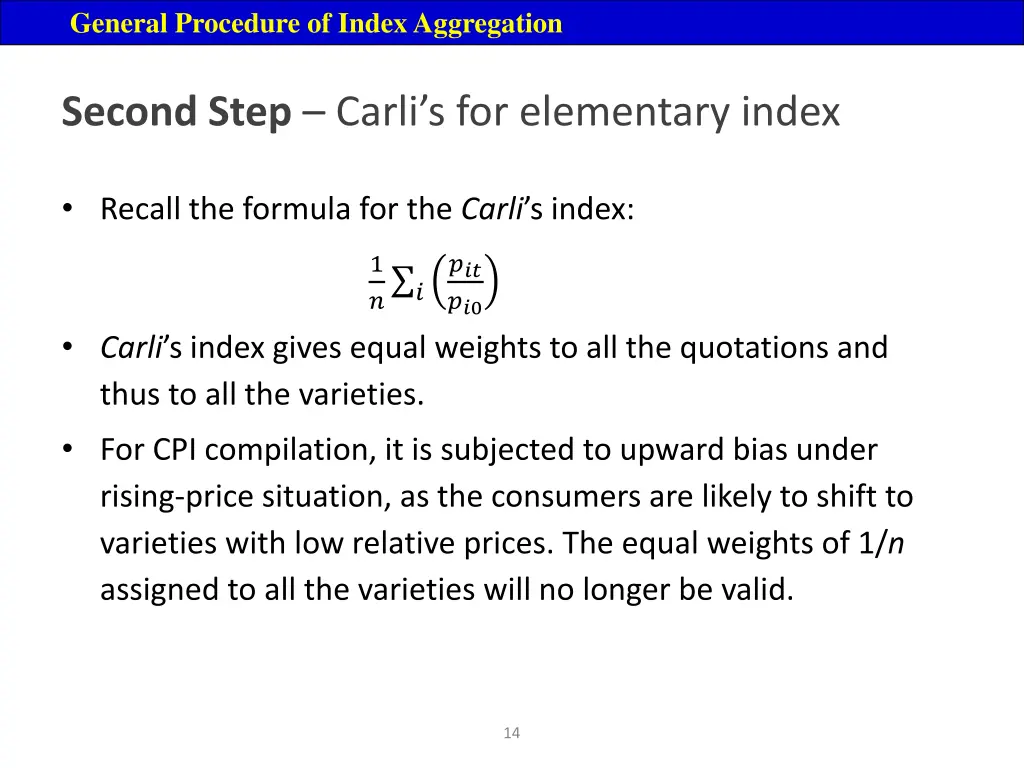 general procedure of index aggregation 11