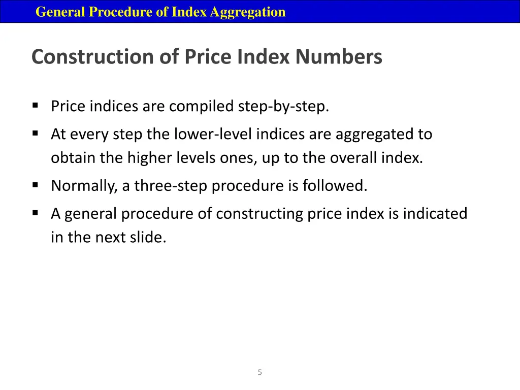 general procedure of index aggregation 2