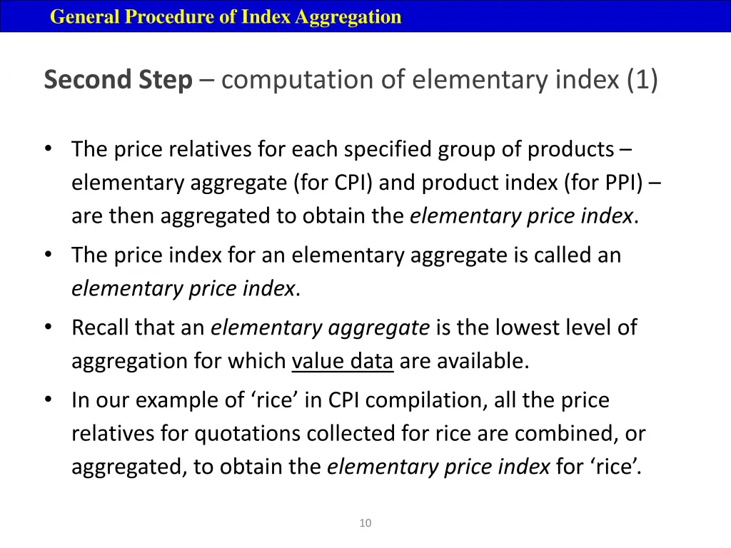 general procedure of index aggregation 7