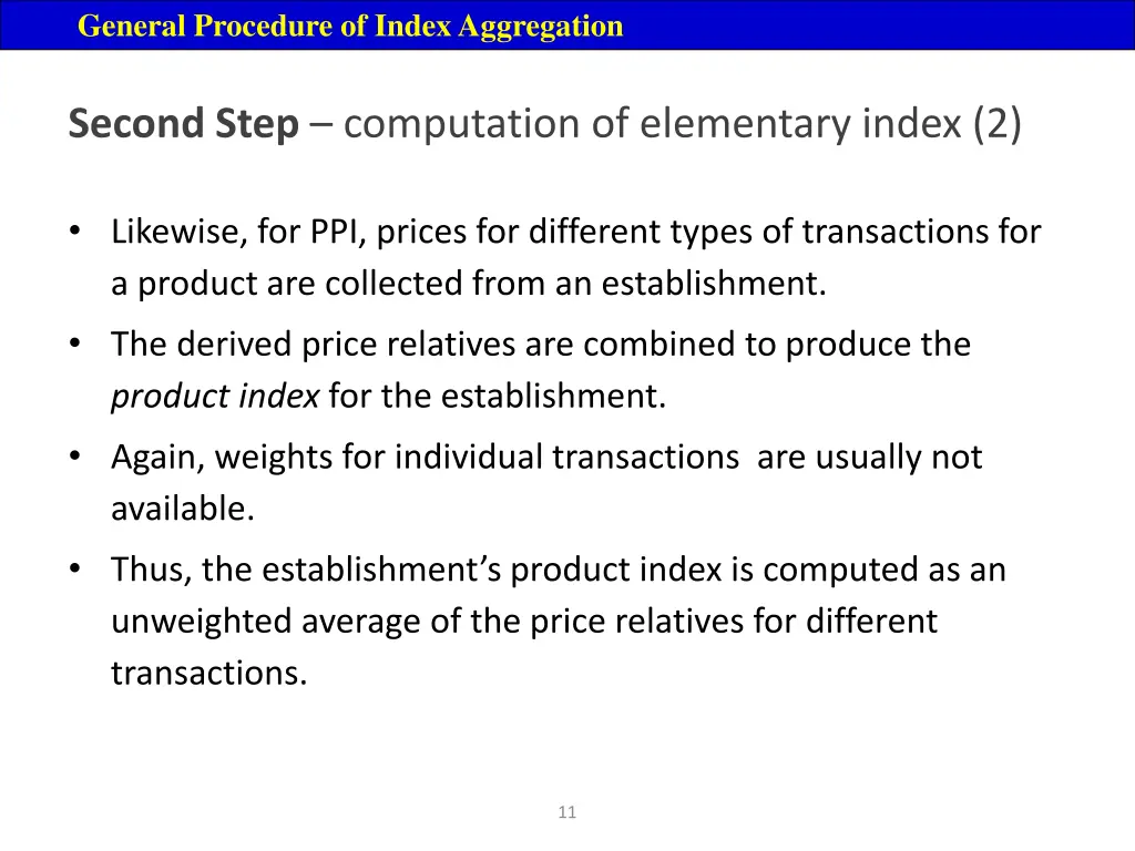 general procedure of index aggregation 8