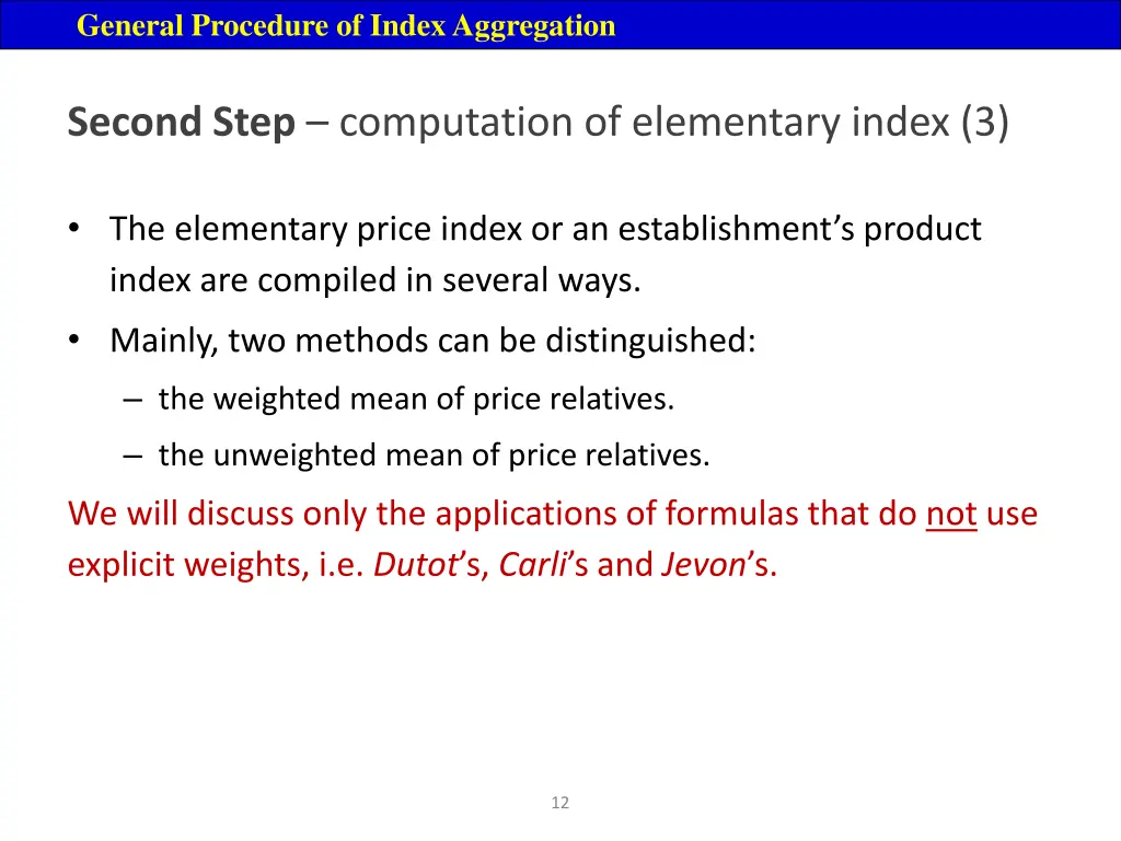 general procedure of index aggregation 9