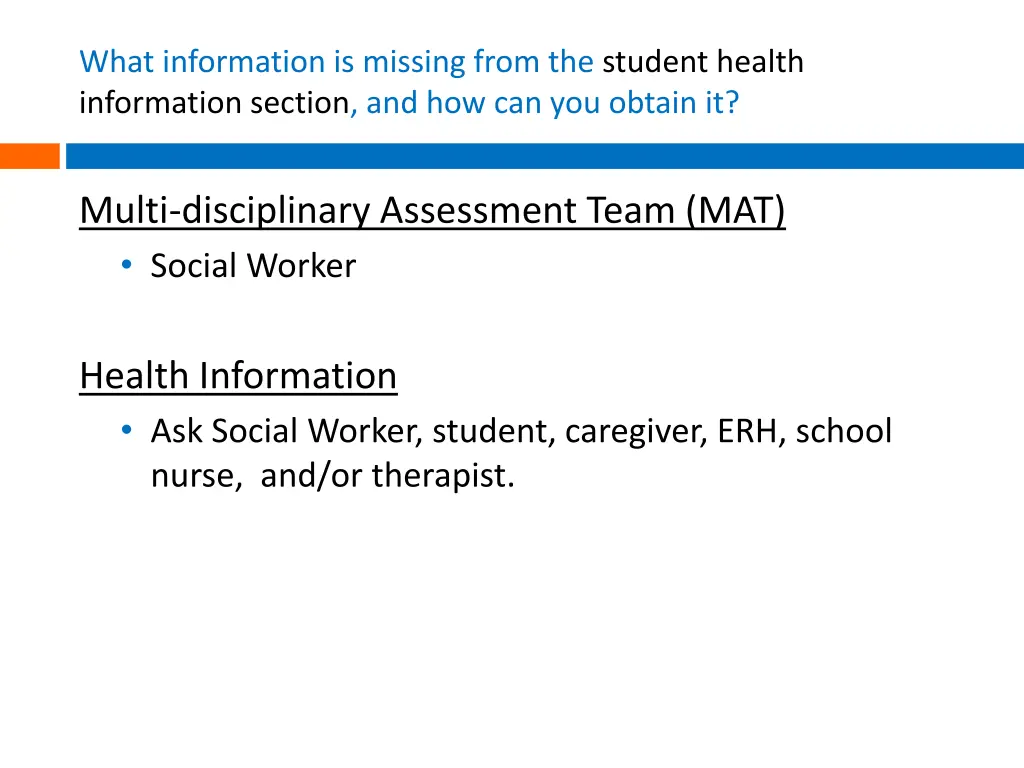 what information is missing from the student 1