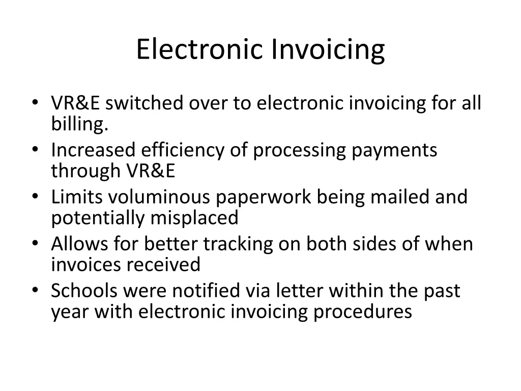 electronic invoicing