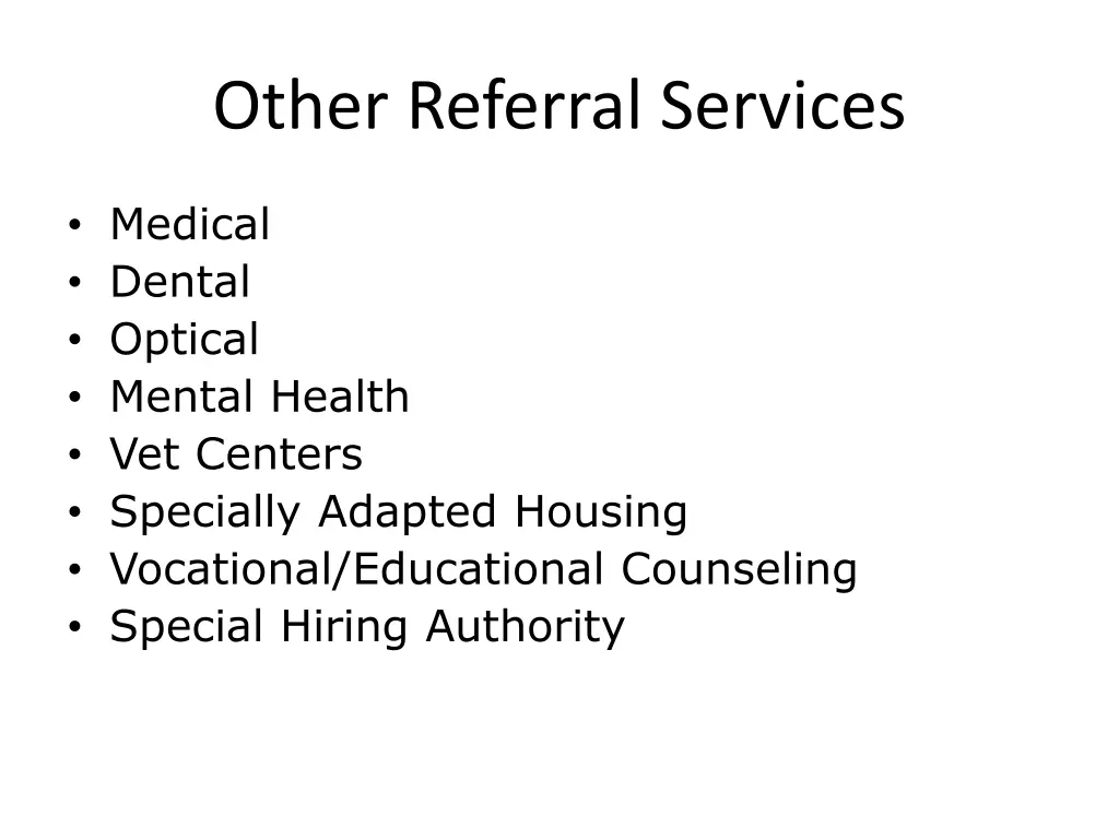 other referral services