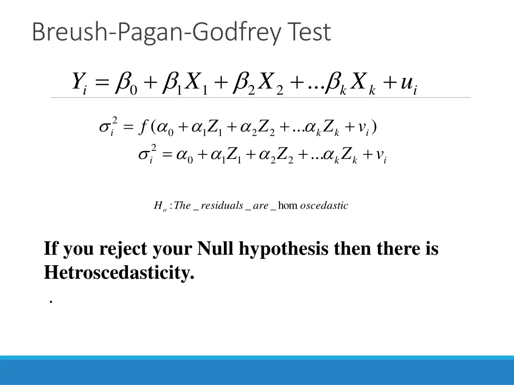 breush pagan godfrey test