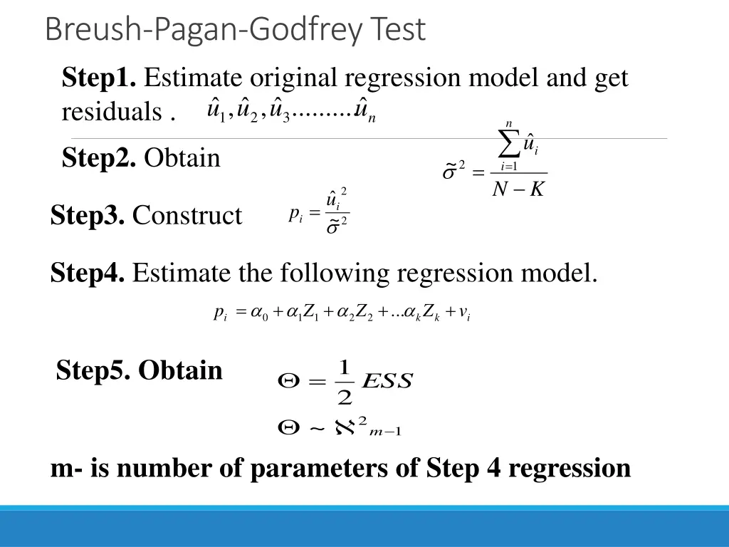 breush pagan godfrey test step1 estimate original