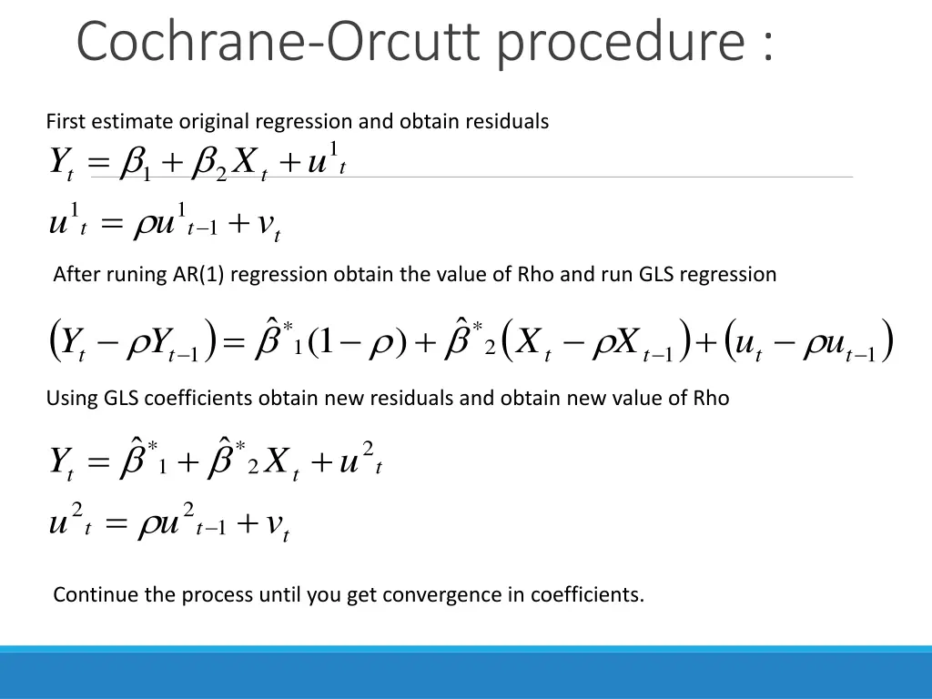 cochrane orcutt procedure