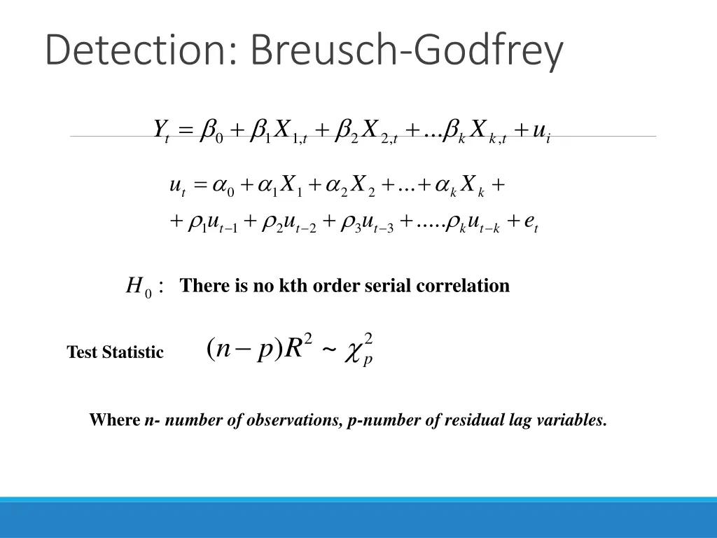 detection breusch godfrey