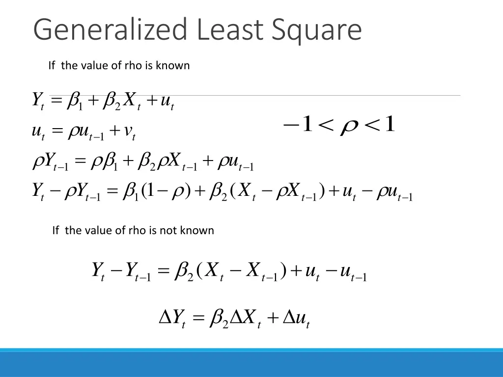 generalized least square