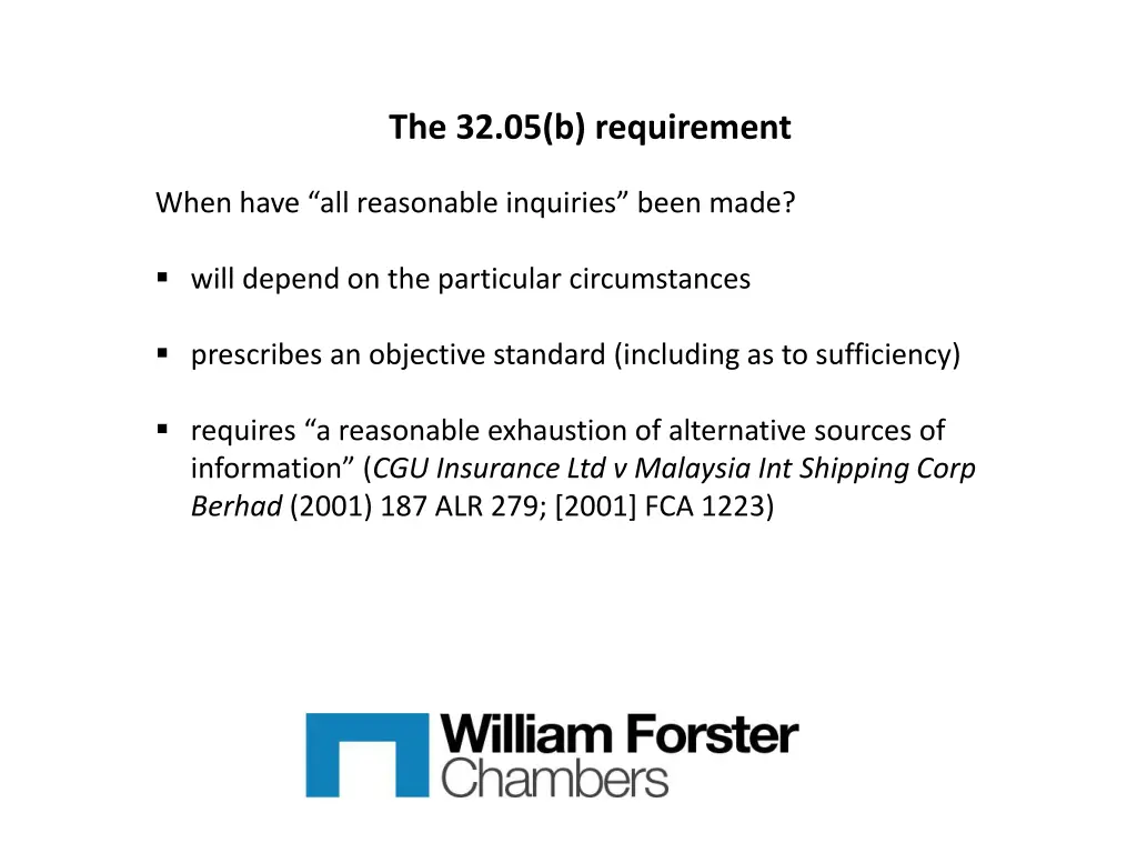 the 32 05 b requirement