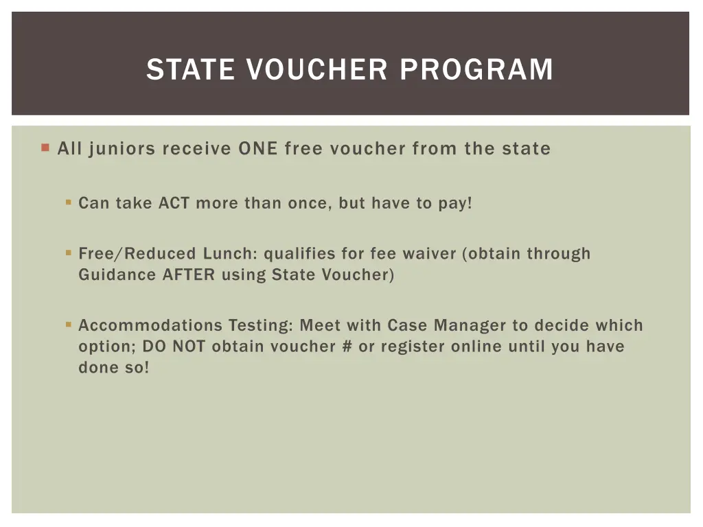 state voucher program