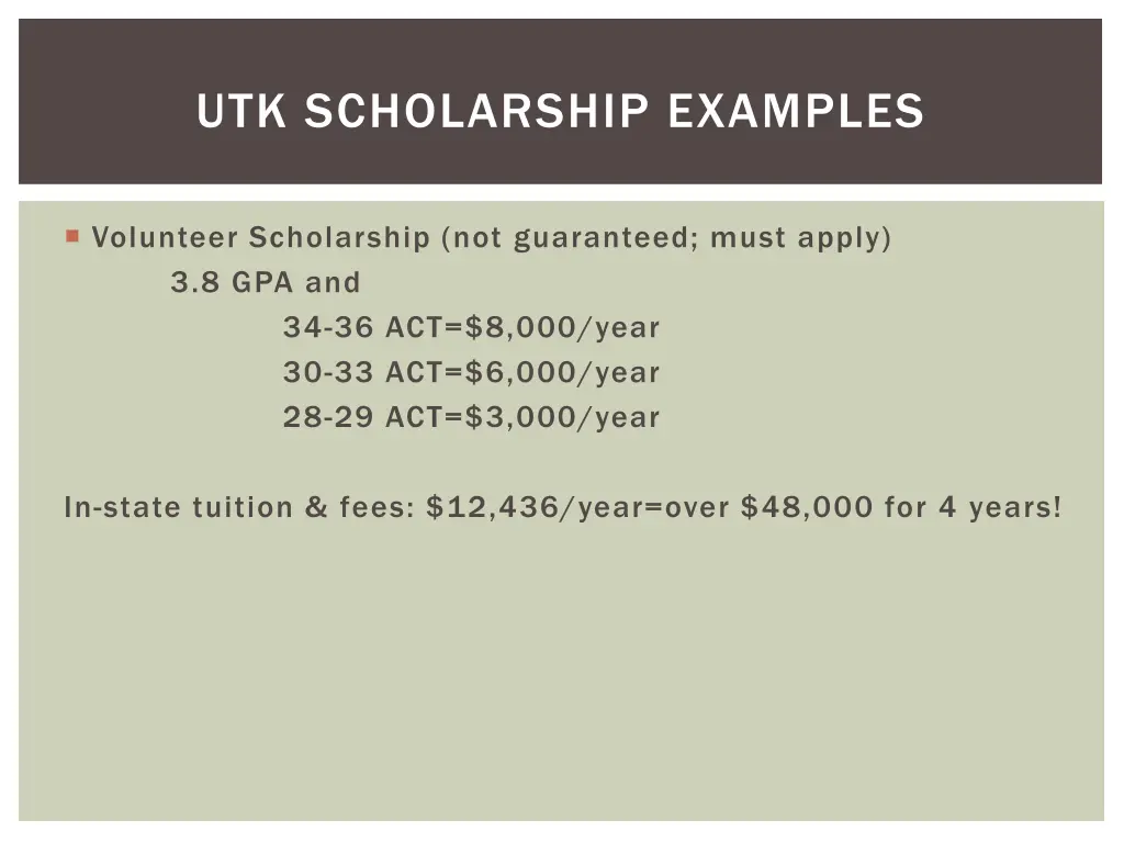 utk scholarship examples