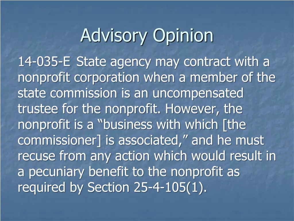 advisory opinion