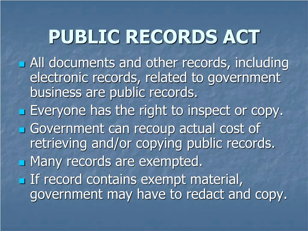 public records act 1