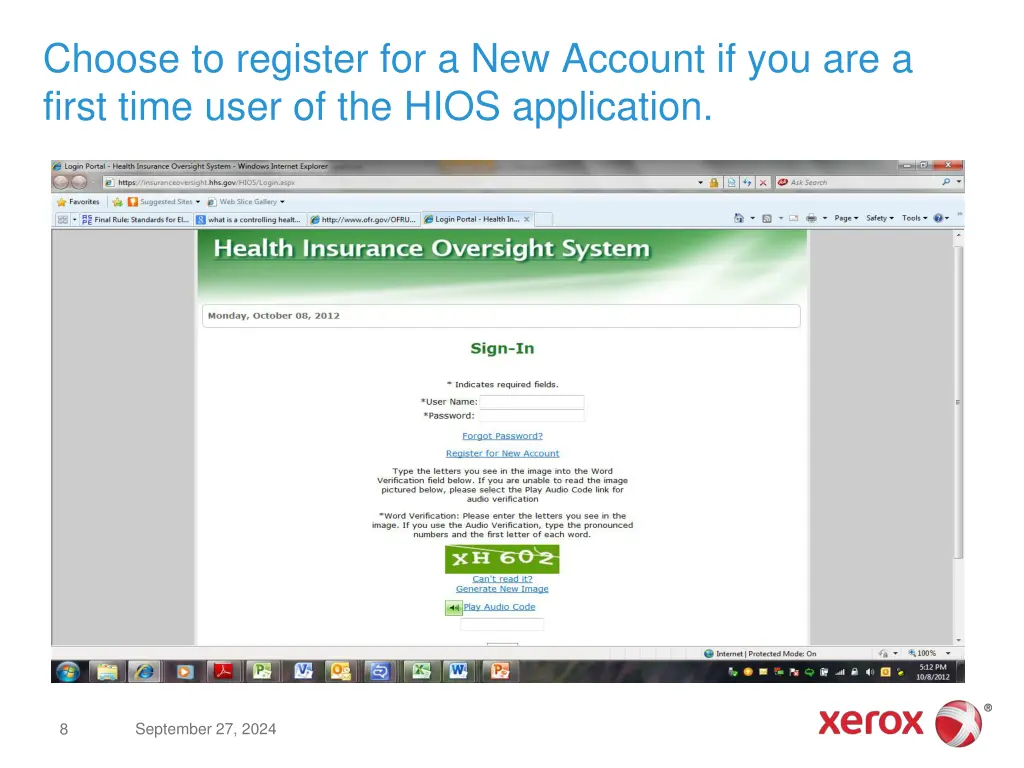 choose to register for a new account