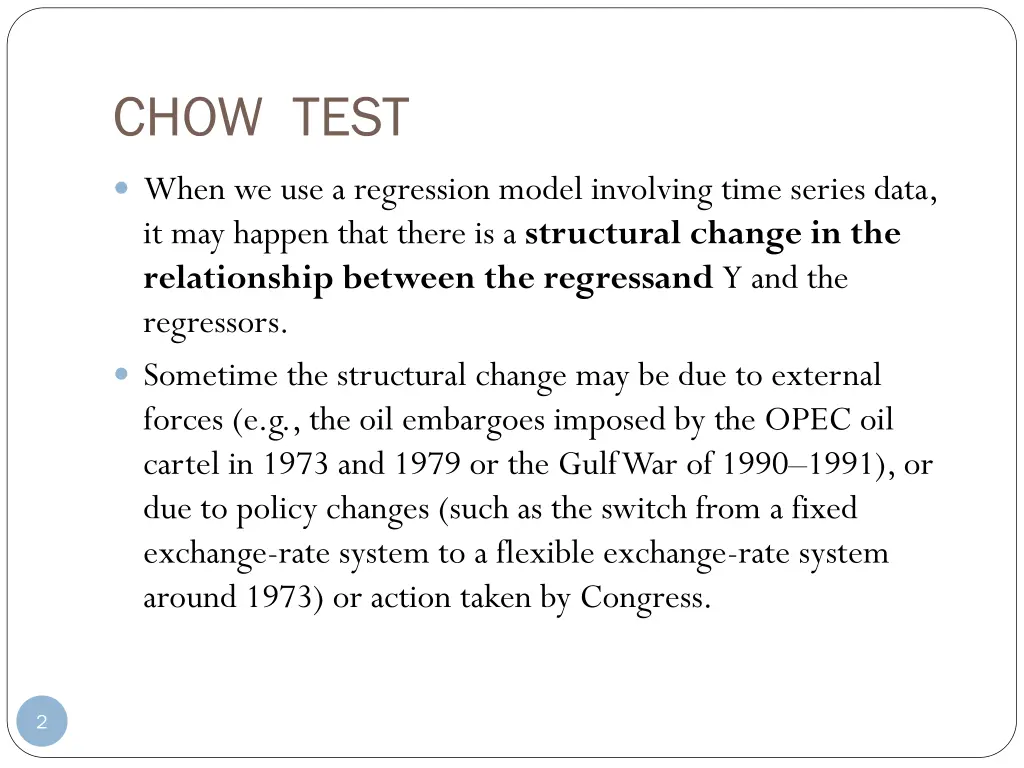 chow test