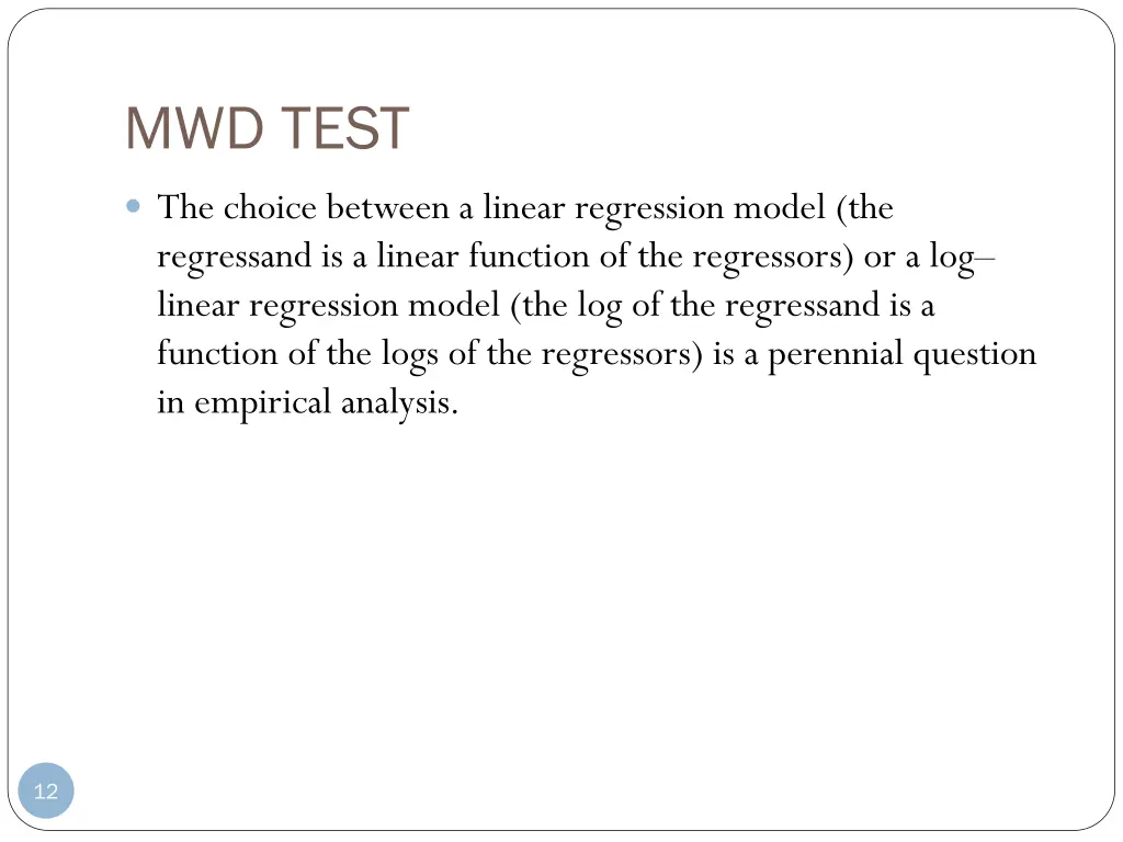 mwd test