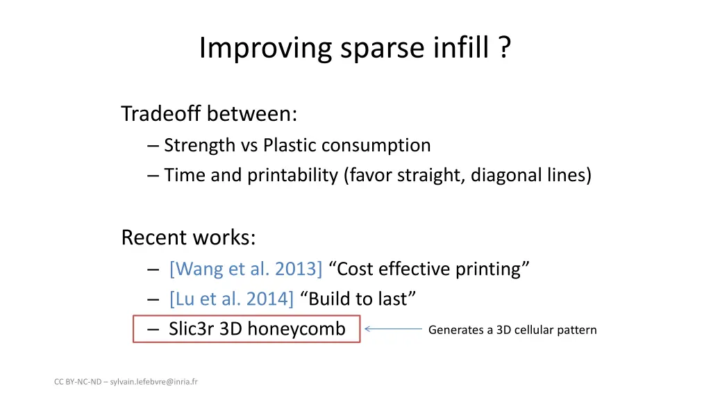 improving sparse infill