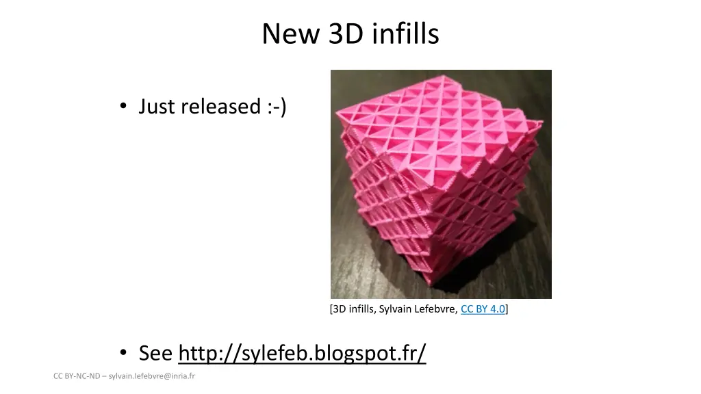 new 3d infills