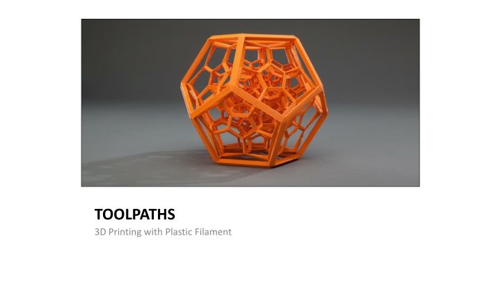 toolpaths 3d printing with plastic filament