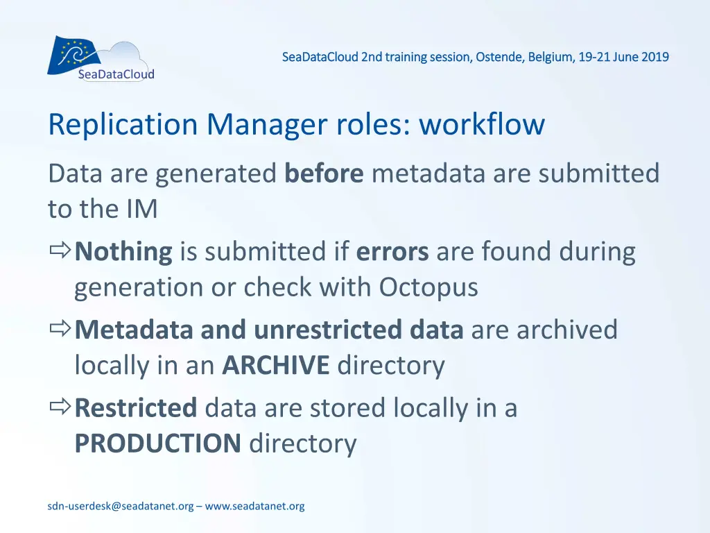 seadatacloud seadatacloud2nd training session 4