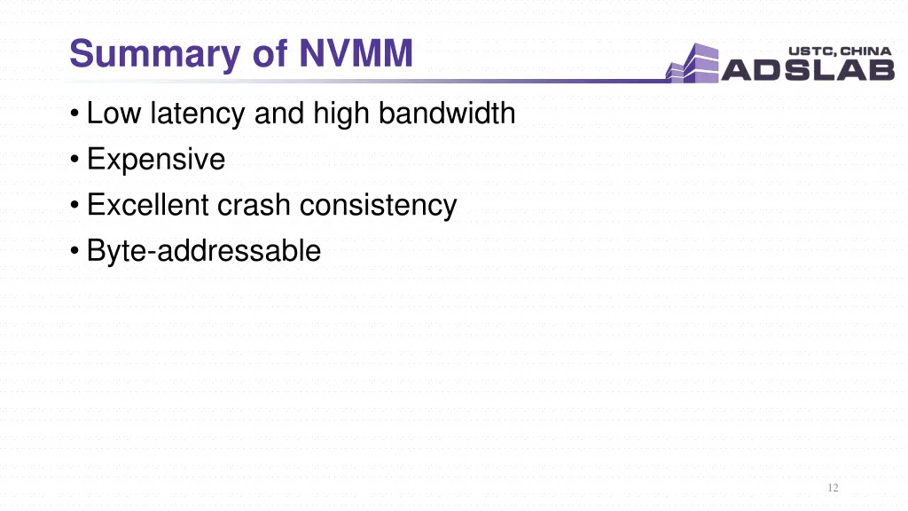 summary of nvmm